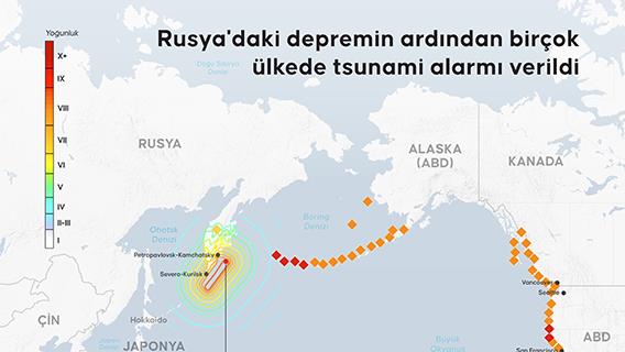 Rusya'daki depremin ardından birçok ülkede tsunami alarmı verildi