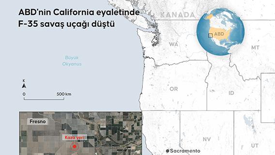 ABD'nin California eyaletinde donanmaya ait F-35 savaş uçağı düştü
