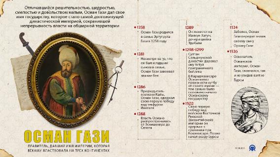 Осман Гази- правитель, давший имя империи, которая веками властвовала на трех континентах