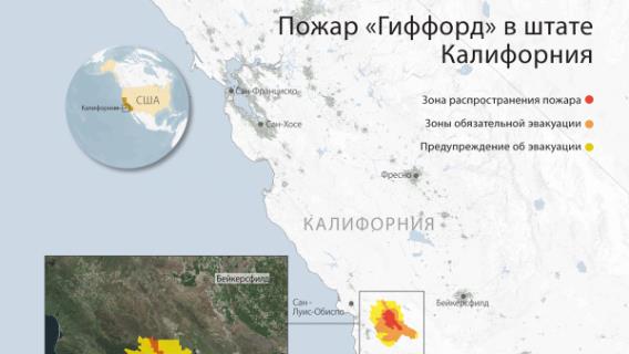 Пожар «Гиффорд» в штате Калифорния 