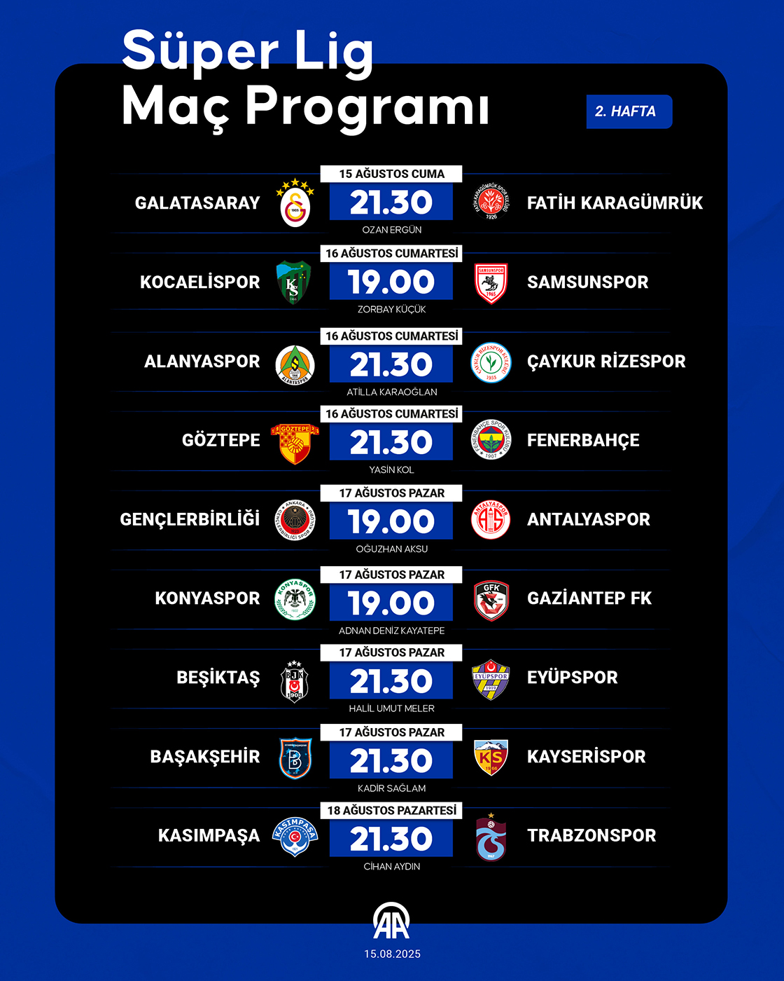 Süper Lig Maç Programı
