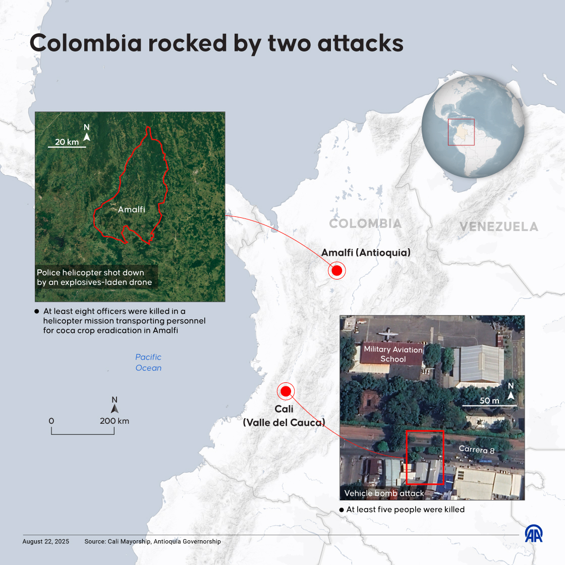 Colombia rocked by two attacks