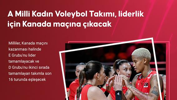 A Milli Kadın Voleybol Takımı, liderlik için Kanada maçına çıkacak