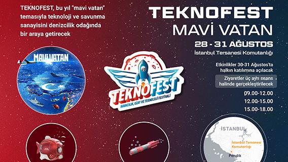 TEKNOFEST, bu yıl 'mavi vatan' temasıyla teknoloji ve savunma sanayisini denizcilik odağında bir araya getirecek