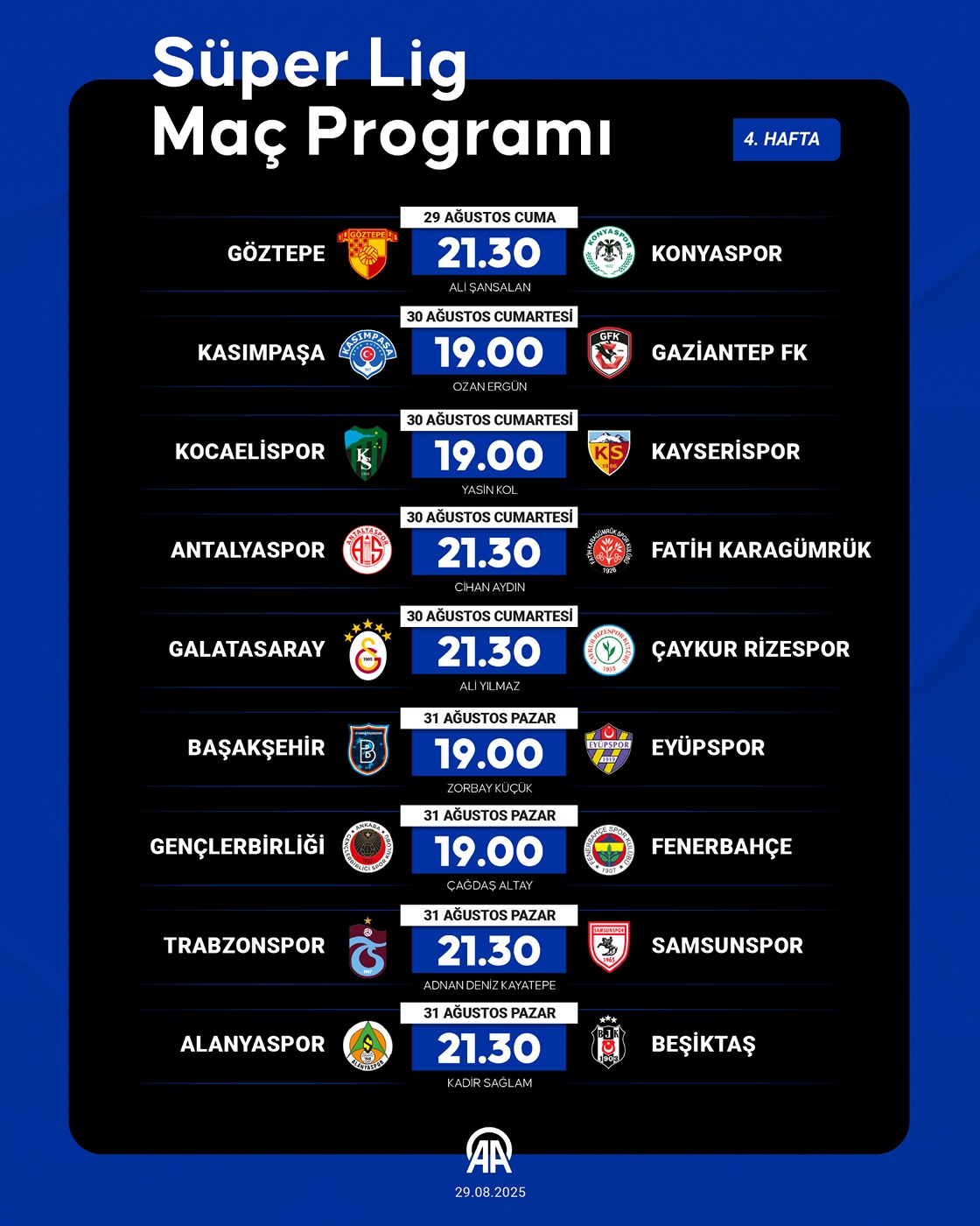 Süper Lig Maç Programı
