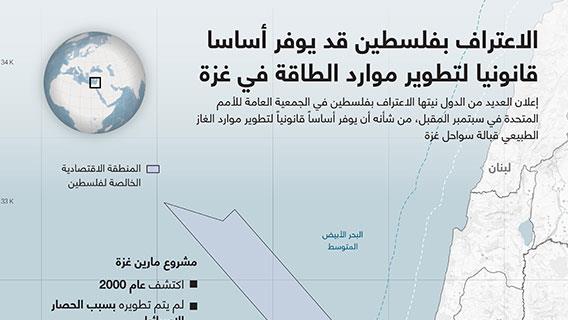 الاعتراف بفلسطين قد يوفر أساسا قانونيا لتطوير موارد الطاقة في غزة