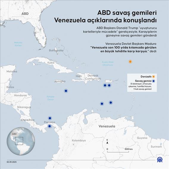 ABD savaş gemileri Venezuela açıklarında konuşlandı
