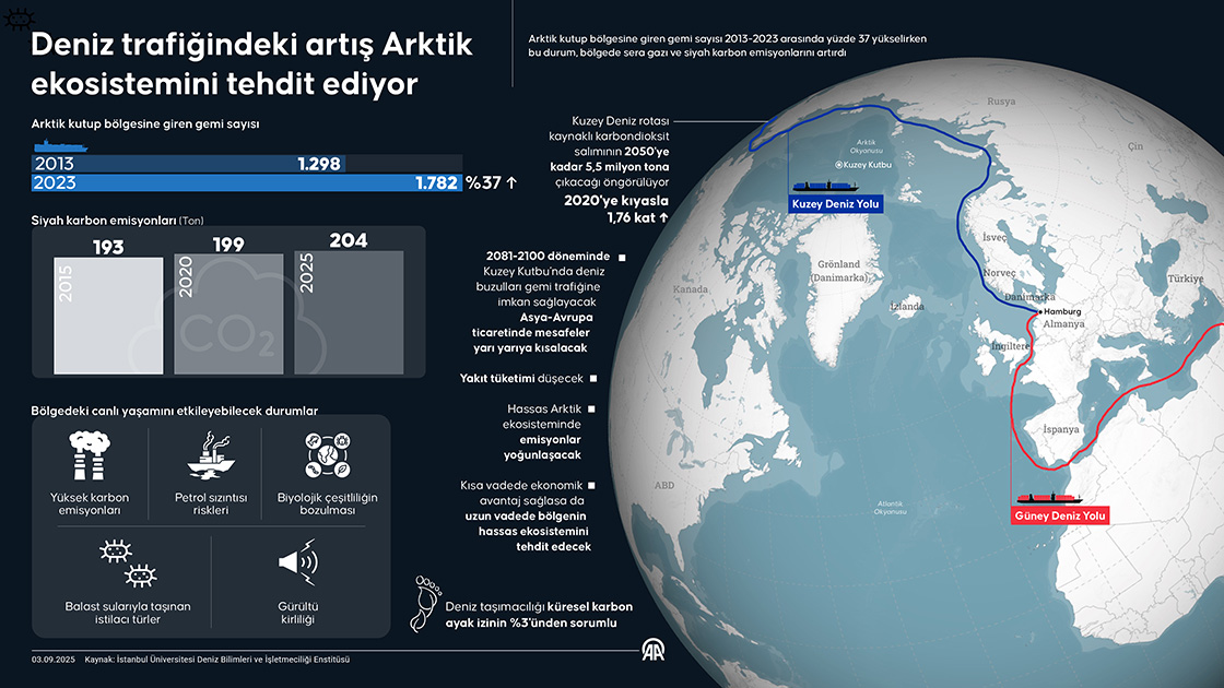 Deniz trafiğindeki artış Arktik ekosistemini tehdit ediyor