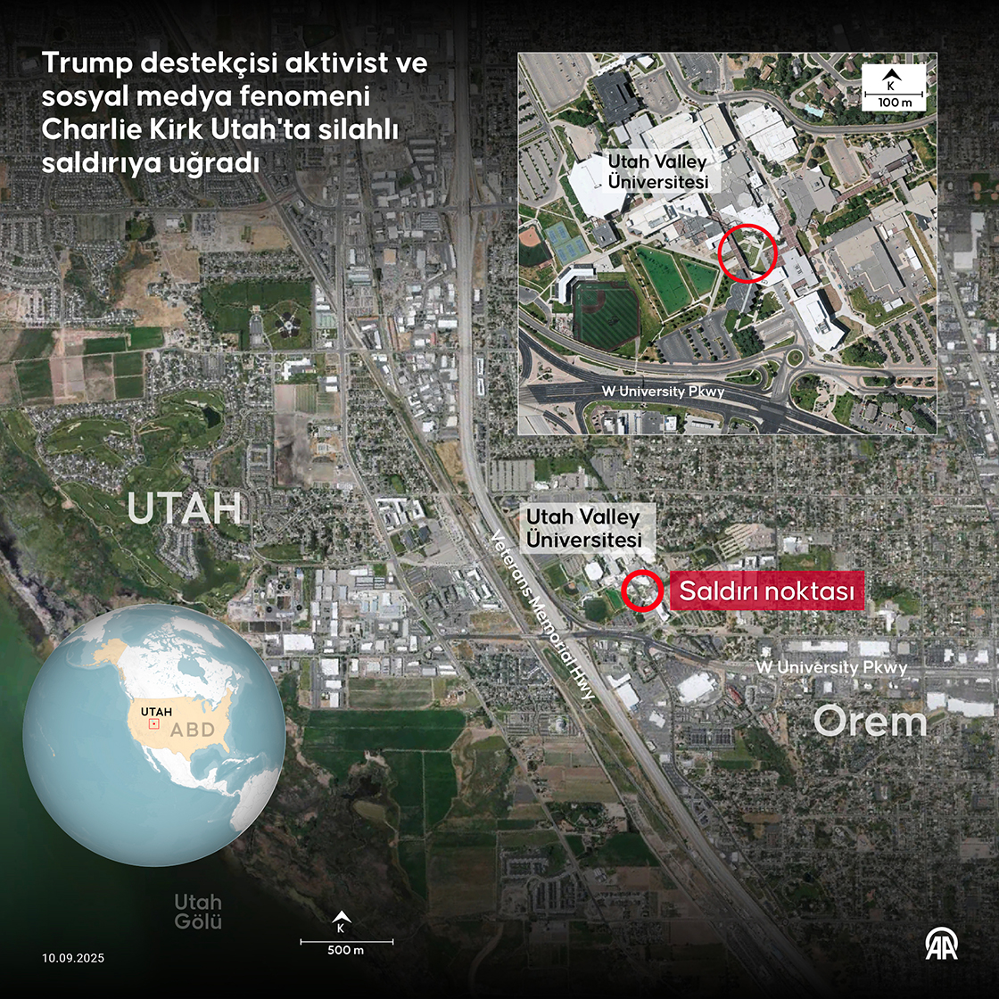 Trump destekçisi aktivist ve sosyal medya fenomeni Charlie Kirk Utah'ta silahlı saldırıya uğradı