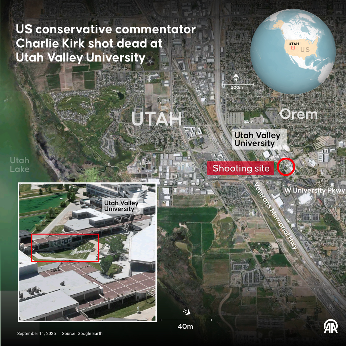 Conservative American commentator Charlie Kirk killed during university event