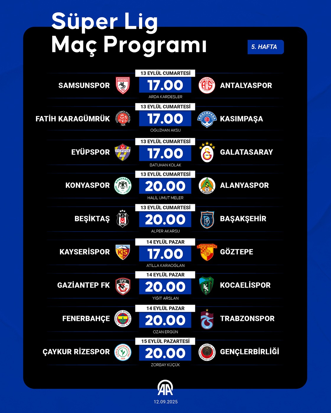 Süper Lig Maç Programı