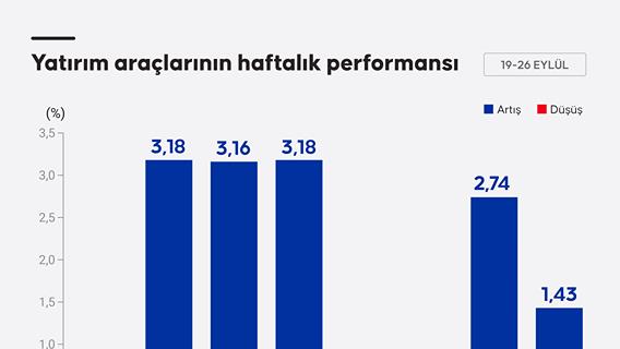 Yatırım araçlarının haftalık performansı