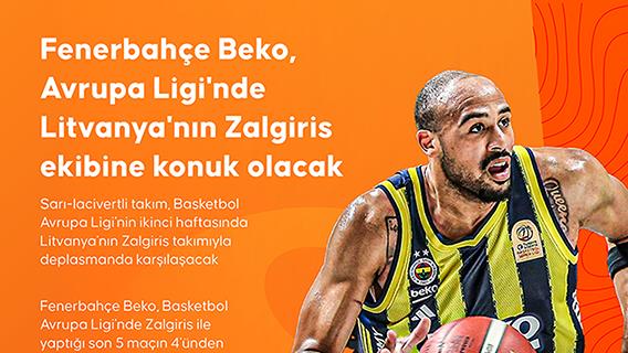 Fenerbahçe Beko, Avrupa Ligi'nde Litvanya'nın Zalgiris ekibine konuk olacak