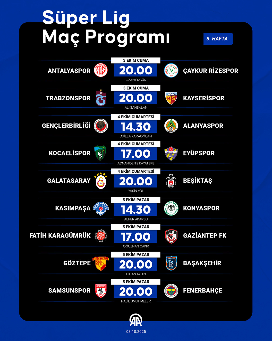 Süper Lig Maç Programı