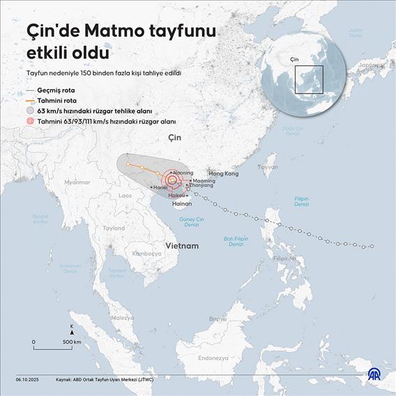 Çin'de Matmo tayfunu etkili oldu