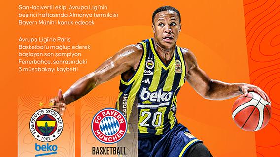Fenerbahçe Beko, Avrupa Ligi'nde Bayern Münih'i ağırlayacak