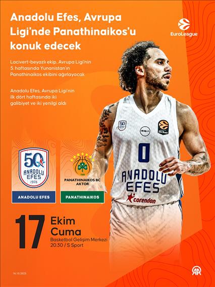 Anadolu Efes, Avrupa Ligi'nde Panathinaikos AKTOR'u ağırlayacak