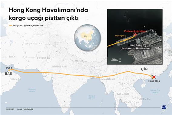 Hong Kong Havalimanı'nda kargo uçağı pistten çıktı