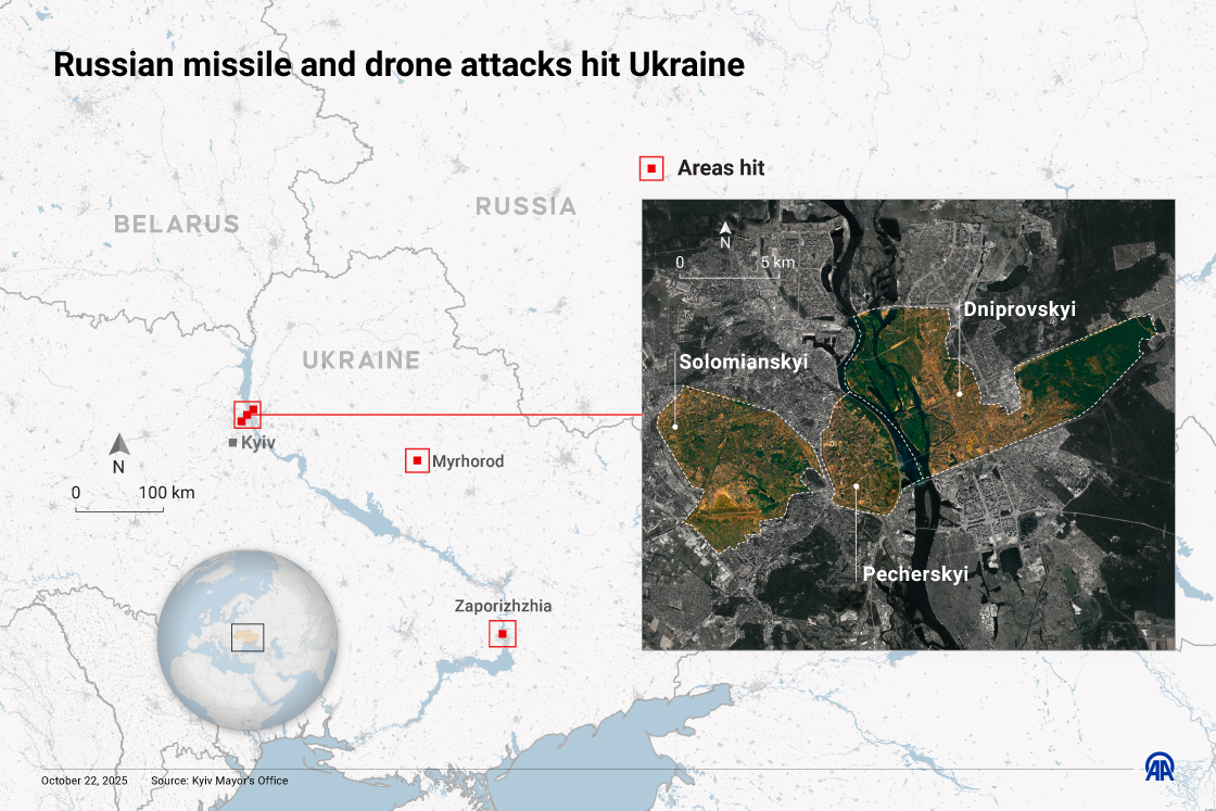 Russian missile and drone attacks hit Ukraine