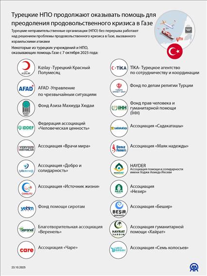 Турецкие НПО продолжают оказывать помощь для преодоления продовольственного кризиса в Газе