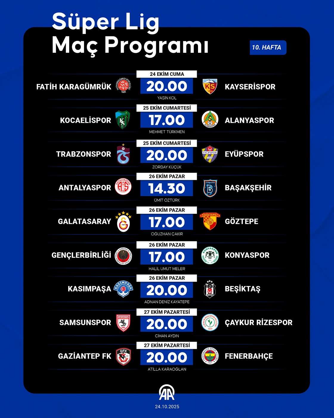 Süper Lig Maç Programı