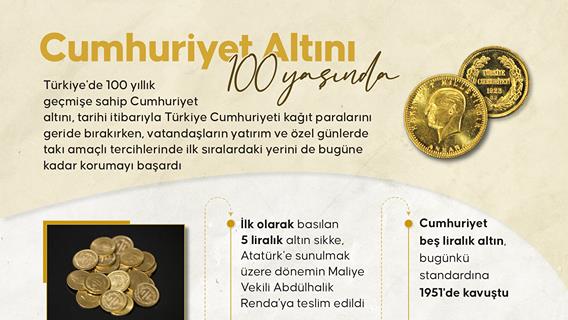 Cumhuriyet altını 100 yaşında