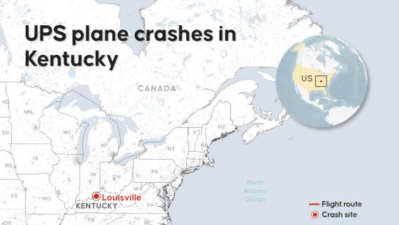 UPS plane crashes in Kentucky