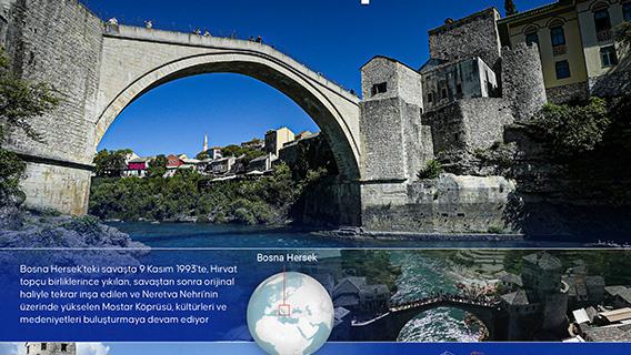 Bosna Hersek'teki Osmanlı mirası Mostar Köprüsü'nün yıkılışının 32. yılı