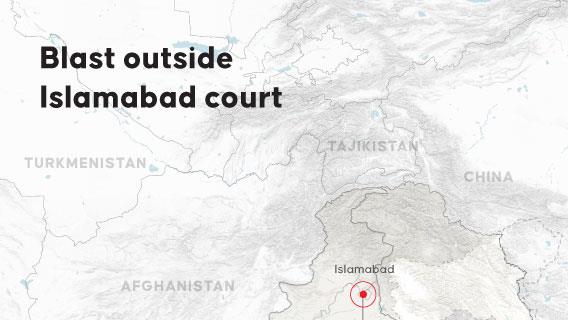 Blast outside Islamabad court