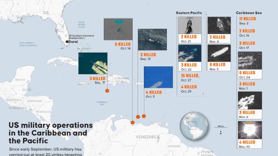 US military operations in the Caribbean and the Pacific