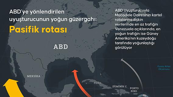 ABD'ye yönlendirilen uyuşturucunun yoğun güzergahı: Pasifik rotası