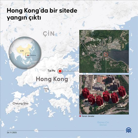 Hong Kong'da bir sitede çıkan yangında 4 kişi öldü, 8 kişi yaralandı