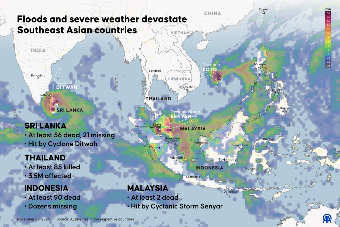 Floods and severe weather devastate Southeast Asian countries