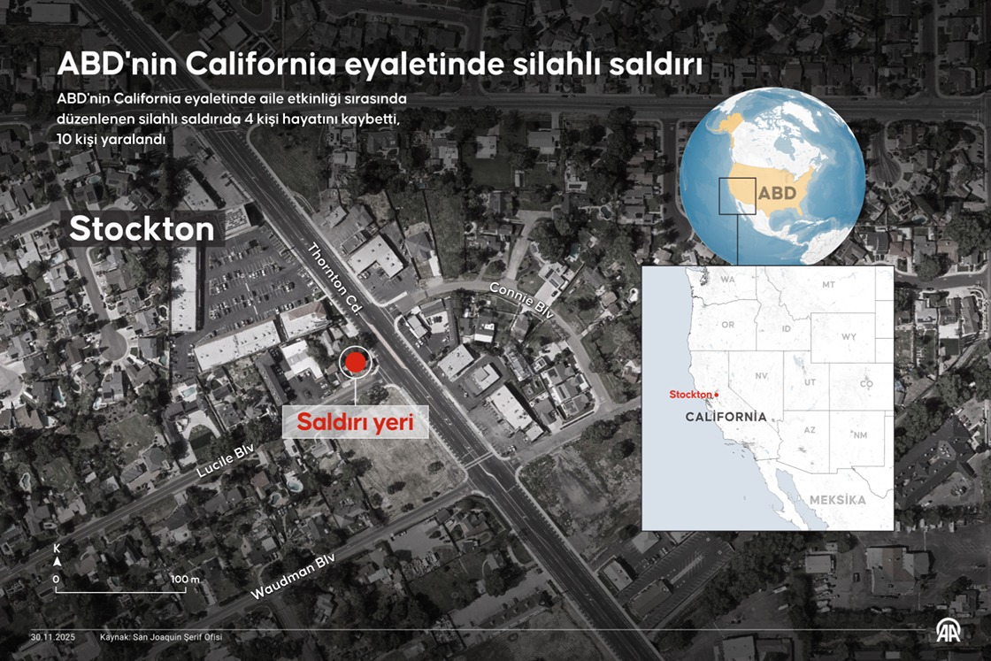 ABD'nin California eyaletinde silahlı saldırı