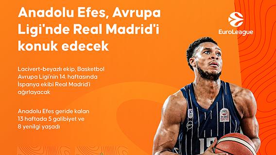 Anadolu Efes, Avrupa Ligi'nde Real Madrid'i konuk edecek
