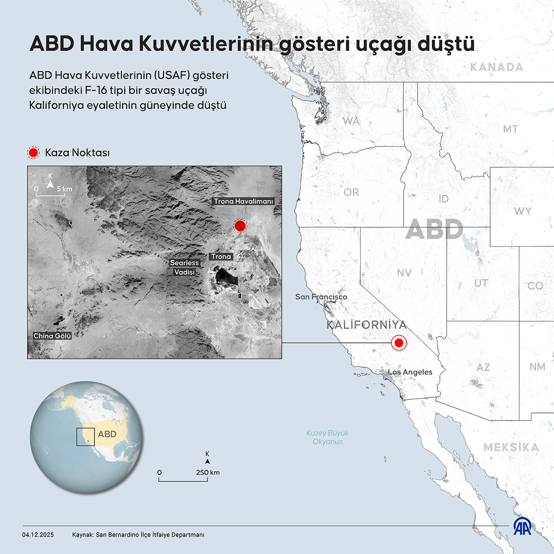 ABD Hava Kuvvetlerinin gösteri uçağı düştü