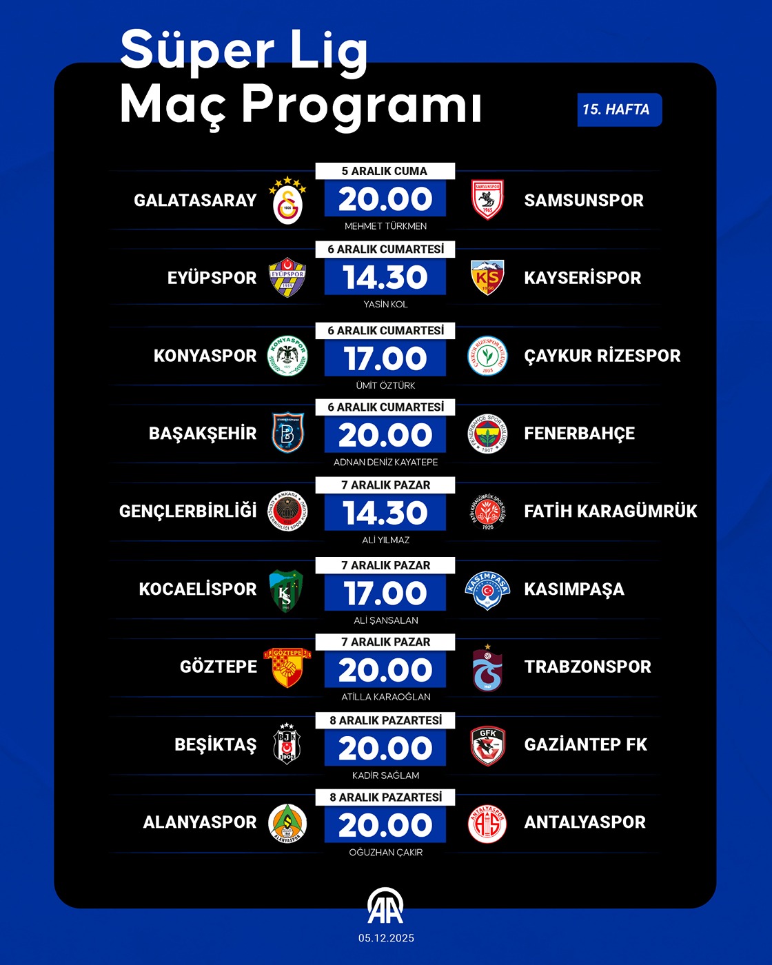 Süper Lig Maç Programı