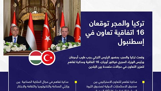 تركيا والمجر توقعان 16 اتفاقية تعاون في إسطنبول