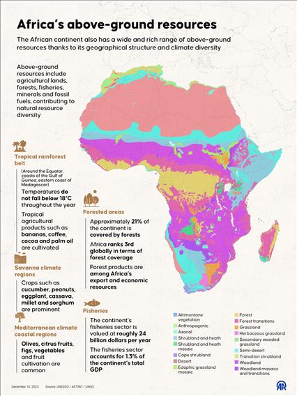Africa holds one of the world’s richest ranges of above-ground resources, shaped by its diverse geography and climate