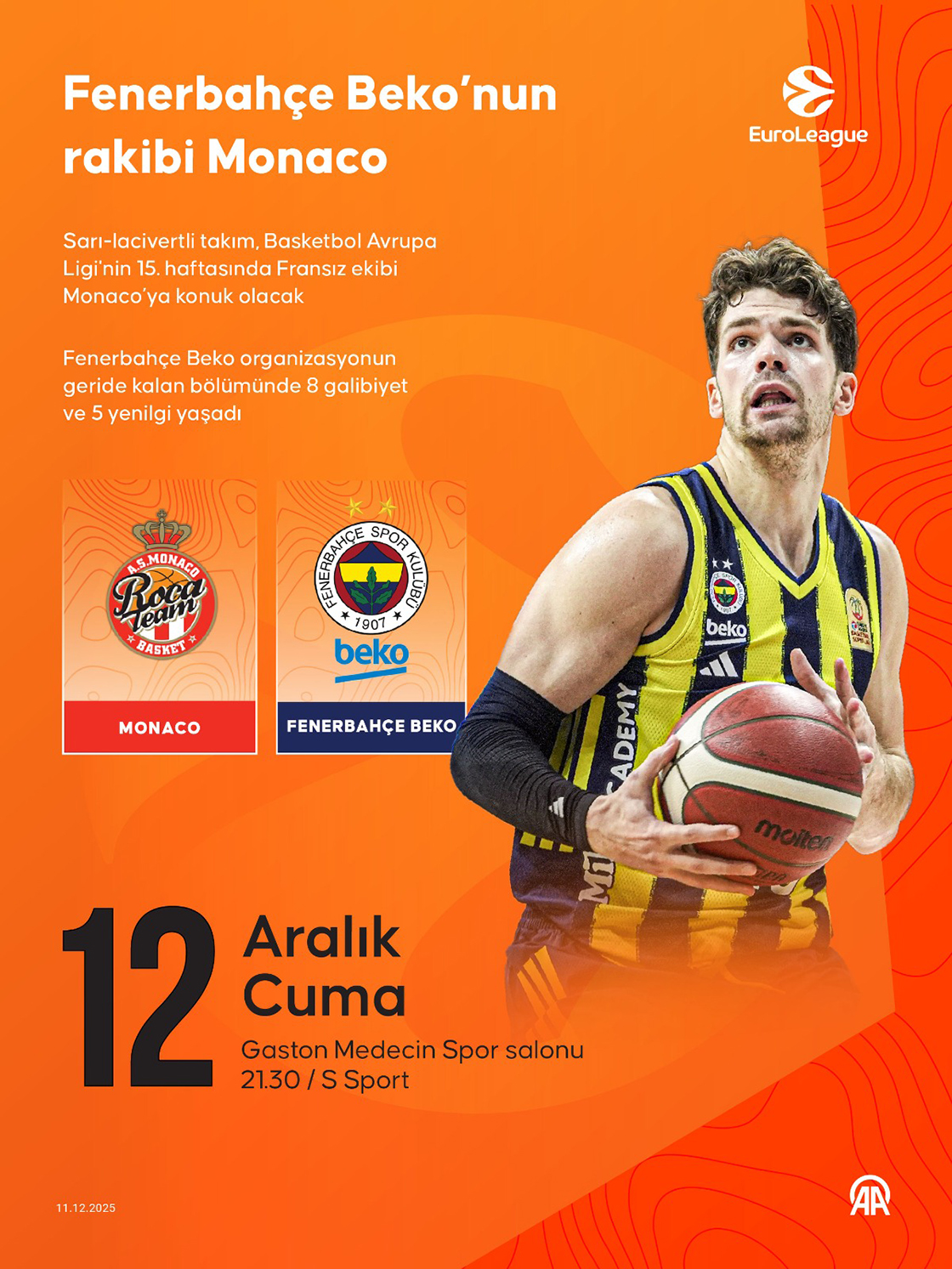 Fenerbahçe Beko’nun rakibi Monaco