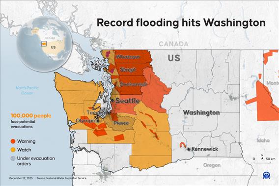 Record flooding hits Washington