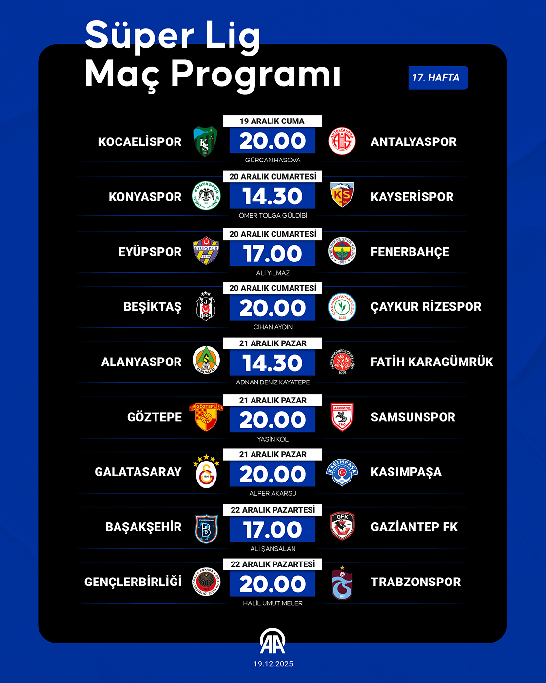 Süper Lig Maç Programı