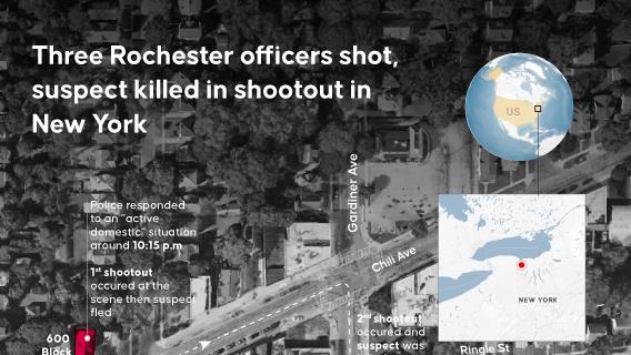 Three Rochester officers shot, suspect killed in shootout in New York