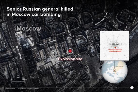 Senior Russian general killed in Moscow car bombing