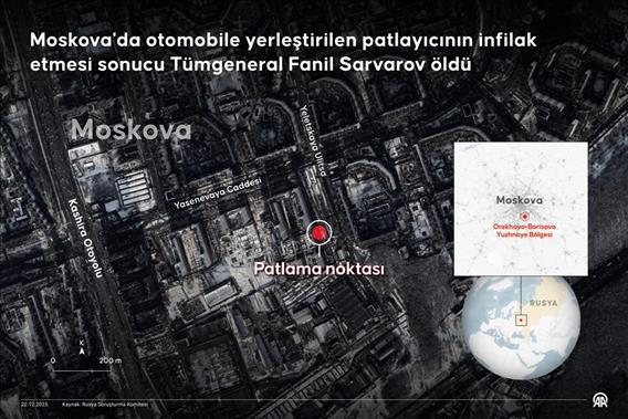 Moskova'da otomobile yerleştirilen patlayıcının infilak etmesi sonucu Tümgeneral Fanil Sarvarov öldü