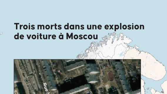 Trois morts dans une explosion de voiture à Moscou