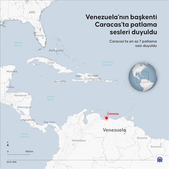 Venezuela'nın başkenti Caracas'ta patlama sesleri duyuldu