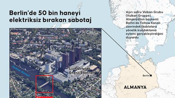 Berlin'de 50 bin haneyi elektriksiz bırakan sabotaj