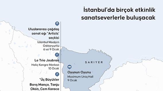 İstanbul'da birçok etkinlik sanatseverlerle buluşacak