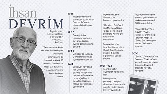 Tiyatronun sessiz ustası, edebiyatın mütevazı kalemi: İhsan Devrim